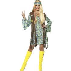 Smiffys 60's Hippie Chick Costume with Dress