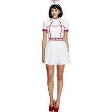 Smiffys Fever Bed Side Nurse Costume with Dress