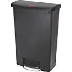 Black Waste Disposal Rubbermaid Slim Jim Step On Front Step Bin