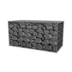 Silver Gabion Baskets vidaXL Gabion Basket 39.4x19.7"