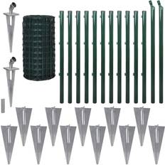 Verde Reti per recinzione vidaXL Spike Euro Fence Set 142377 170cmx25m