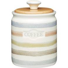 Træ Kaffedåser KitchenCraft Classic Collection Striped Kaffedåse 0.8L