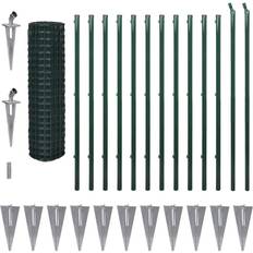 Verde Reti per recinzione vidaXL Spike Euro Fence Set 142390 150cmx25m