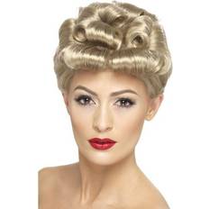 Women Wigs Fancy Dress Smiffys 40's Vintage Wig Blonde