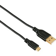 2.0 - Guld - Svarta - USB A-USB Micro-B - USB-kabel Kablar Hama 3 Stars USB A - USB Micro-B 2.0 0.8m