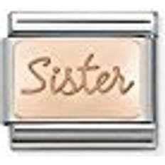 Jewellery Nomination Composable Classic Sister Link Charm - Silver/Rose Gold