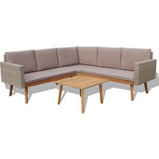 vidaXL 43133 Lounge-Set, 1 Tisch einschl. 3 Sofas