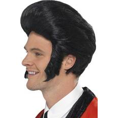 Royal Short Wigs Smiffys 50's Quiff King Wig Black