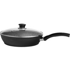 Non-slip Handle Saute Pans Ballarini Bari Granitium with lid 28 cm