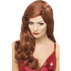 Film & TV Long Wigs Fancy Dress Smiffys Silver Screen Sensation Wig Auburn