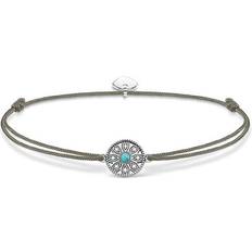 Thomas Sabo Little Secret Ethno Amulet Bracelet - Silver/Grey/Turquoise/White