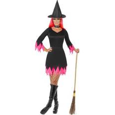 Damer - Halloween Kostymer & Klær Smiffys Witch Costume Pink