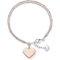 Thomas Sabo Bracelet cœur or rose argent LBA0102-415-12-L19,5V couleur or rose/argenté