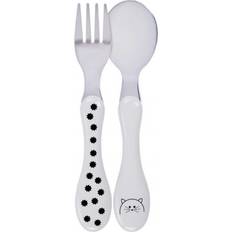 Stål Børnebestik Lässig Kids Cutlery Stainless Steel Little Chums Cat