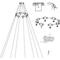 Utomhusbelysning Flaggstångsbelysning Star Trading System LED Flaggstångsbelysning