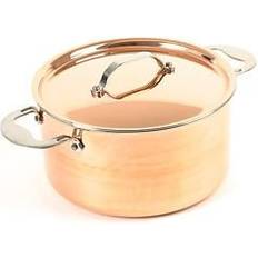 Beige Stockpots ProWare Copper Tri-Ply with lid 5.8 L 24 cm