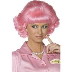 Grease Korte Pruiken Smiffys Roze damespruik Frenchy