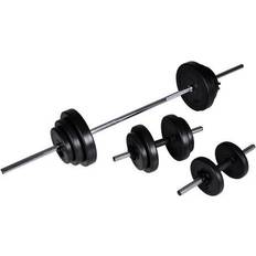 5 kg Halter sets vidaXL Barbellen dumbbellset 30,5 kg