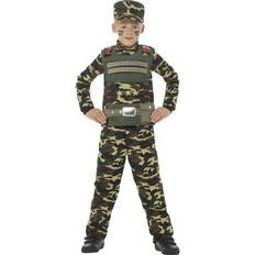 Military Fancy Dresses Smiffys Camouflage Military Boy Costume