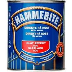 Röd - Utomhusfärger Målarfärg Hammerite Direct to Rust Smooth Effect Metallfärg Röd 0.75L