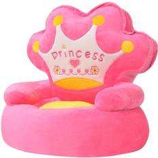 Prinsessen Kinderkamers vidaXL Plush Children's Chair Princess