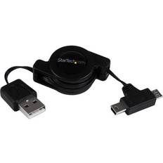 StarTech Retractable USB A-USB B Micro/USB B Mini 0.8m