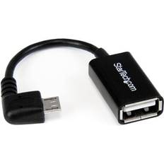 Kaapelit StarTech Right Angle USB A-USB Micro-B OTG 2.0