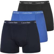 Bomull - Herre Klær Calvin Klein Cotton Stretch Boxers 3-pack - Black/Blueshadow/Cobaltwater Dtm Wb