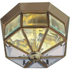 Glass Ceiling Flush Lights Searchlight Electric 8235AB Ceiling Flush Light 23cm