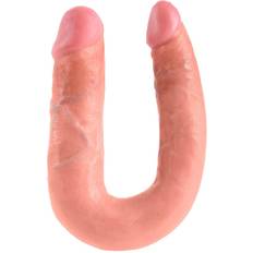 Pipedream King Cock U-Shaped Double Trouble Tupladildo Vaalea iho