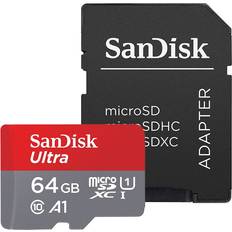 SanDisk 64 GB Schede di Memoria & Chiavette USB SanDisk 64GB microSDXC Class 10 SDSQUAR-064G-GN6MN Memory Card Retail w/o Adapter