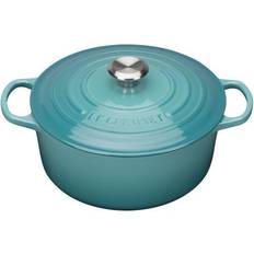 Le Creuset Teal Signature Cast Iron Round with lid 5.3 L 26 cm