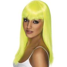 Yellow Wigs Smiffys Glamourama Wig Neon Yellow