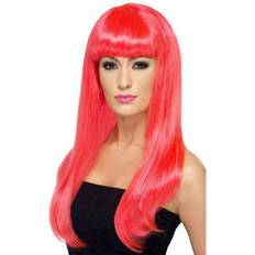 Smiffys Babelicious Wig Neon Pink