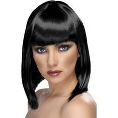 Cheap Short Wigs Smiffys Glam Wig Black