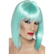 Short Wigs Smiffys Glam Wig Neon Aqua