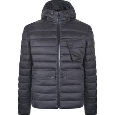 Barbour Oustan Hoodie Slim Quilted Jacket - Black