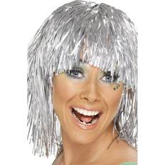 Silber Kurzhaarperücken Smiffys Cyber Tinsel Wig Silver