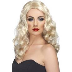 Kostumer Smiffys Glamourøs Krøllet Paryk Blond