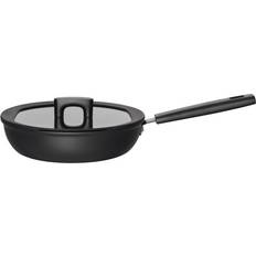 Aluminium Sauteuses Fiskars Hard Face avec couvercle 26 cm