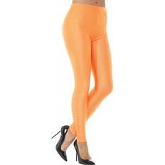 Smiffys 80's Disco Spandex Leggings Neon Orange