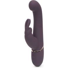 Fifty Shades of Grey Freed Rabbit Come To Bed Vibromasseur en Silicone Stimulateur Simultané de Clitoris & de Point G, Sextoy Vibrant à 8 Modes de Vibrations & 12 Intensités, Prune VIOLET