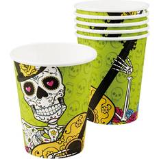 Green Paper Cups Boland Paper Cup PaperMuggar Dia de Los Muertos Green 6-pack