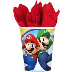 Pappersmuggar Amscan Paper Cup Super Mario 250ml 8-pack