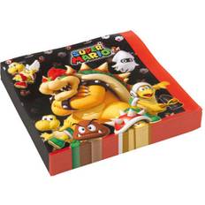 Amscan Super Mario Bros. Luncheon Napkins, 16 Count