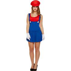 Damer - Uniformer & Yrker Kostymer & Klær Henbrandt Mario Lady Workman Plumber Costume