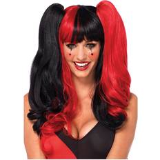 Rød Lange parykker Leg Avenue Harlequin Wig Black/Red