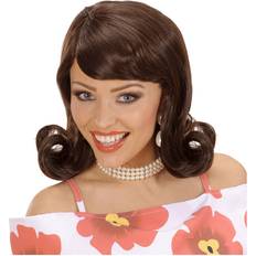 50'erne Korte parykker Kostumer Widmann 50s Flip Wig Brown