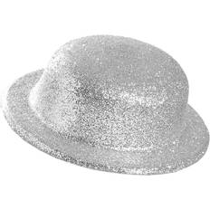 Billig Hatter Widmann Glitter Bowler Hat Silver