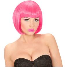 Kort parykk Widmann Valentina Wig Neon Pink